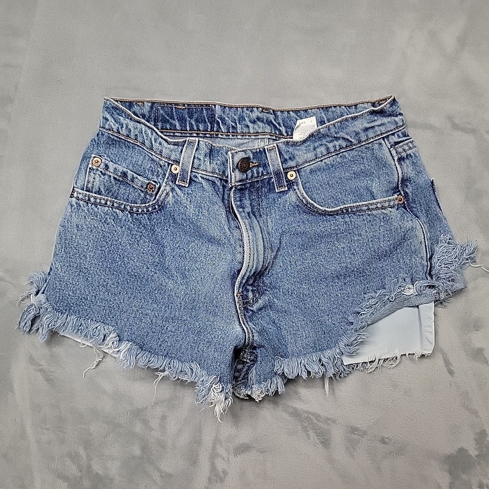 VTG Levi's Shorts‎ Womens 29 Blue 565 Cut Off Frayed Distressed 90s Made In USA